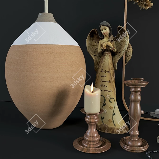 Elegant Decor Set with 3D Modeling 3D model image 3