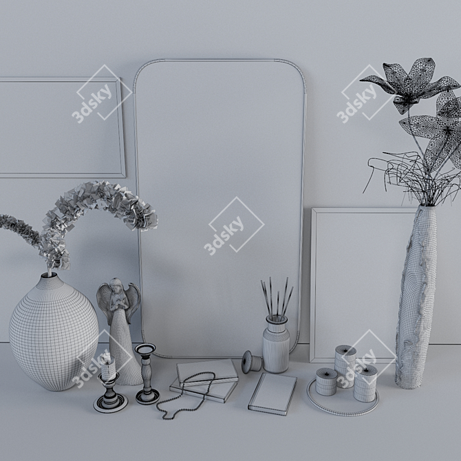 Elegant Decor Set with 3D Modeling 3D model image 4