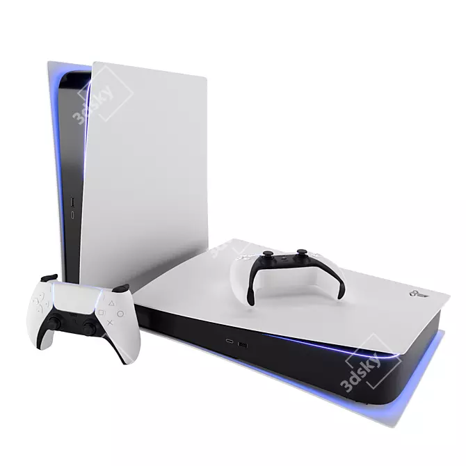 Next-Level Gaming Experience: PS5 Console by Sony 3D model image 2