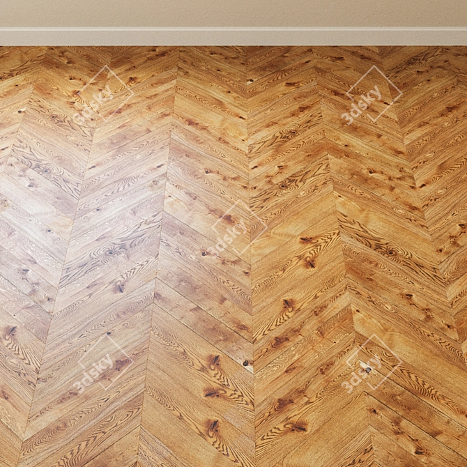 French Estate Ash Parquet: Natural Beauty 3D model image 3