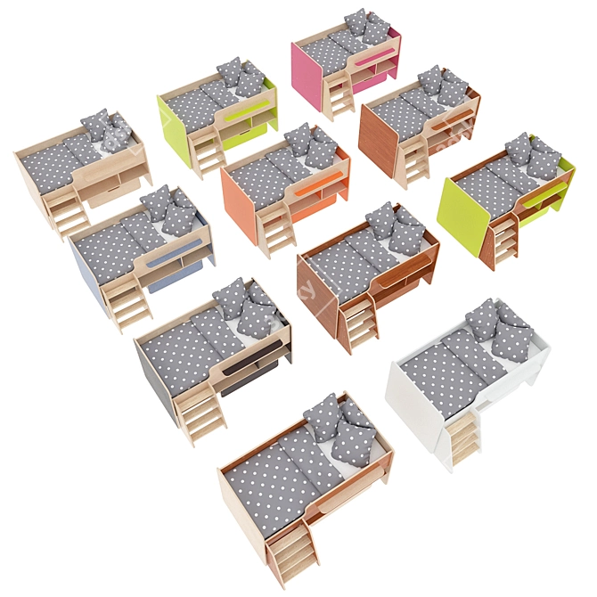 Legenda K06 Modular Children's Bed 3D model image 3