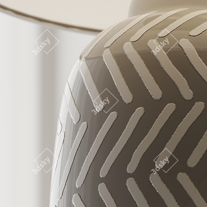 Elegant Hartville Ceramic Lamp 3D model image 3