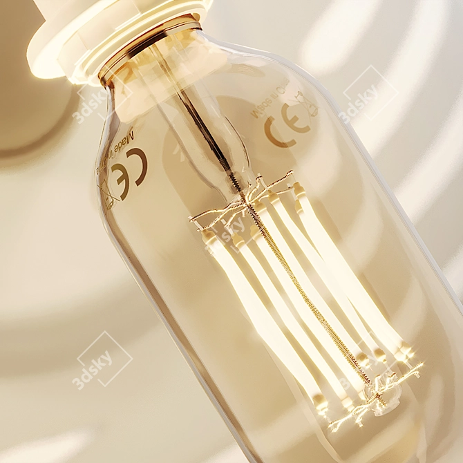Elegant Hartville Ceramic Lamp 3D model image 4