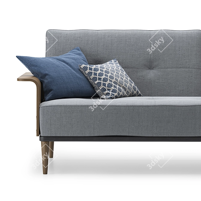 Monroe Mid Century Tufted Sofa 3D model image 3