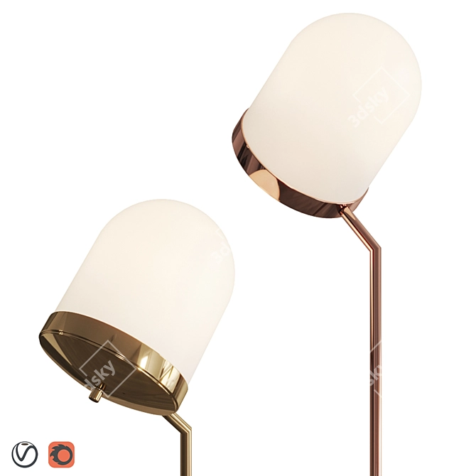 Modern Italian Design: Lula Floor Lamp 3D model image 5