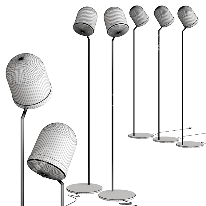 Modern Italian Design: Lula Floor Lamp 3D model image 11