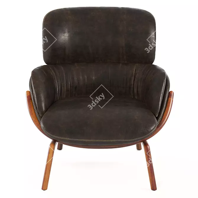 Luca & Elysia Armchair 3D model image 2