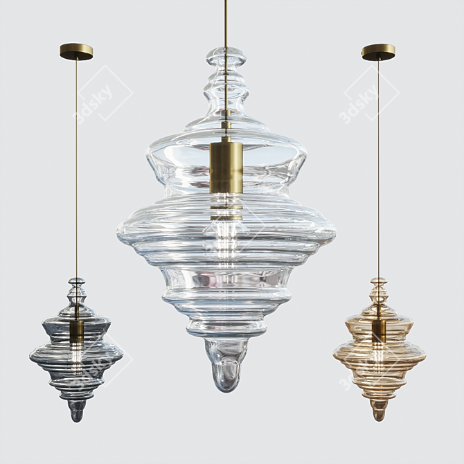 Elegant Maytoni Trottola Chandelier 3D model image 2