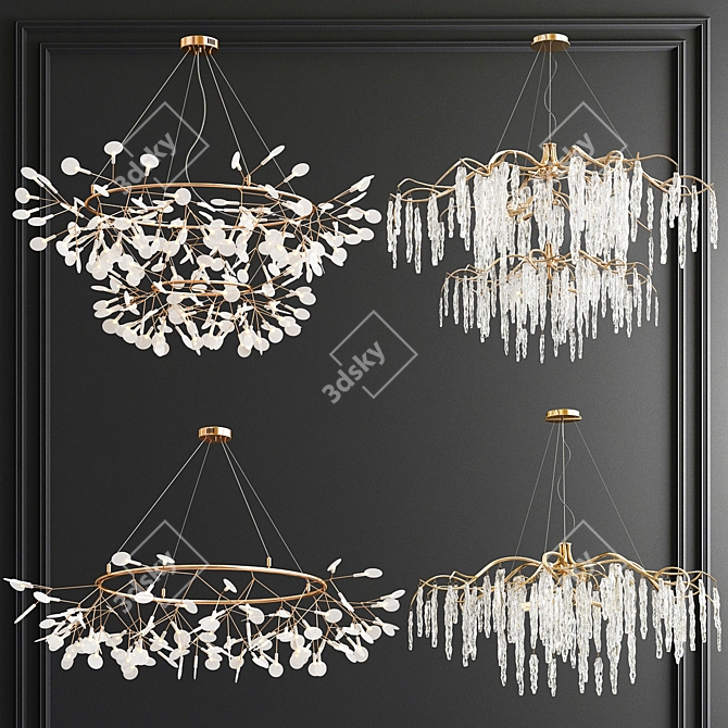 Elegant Chandelier Collection: Exclusive Designs 3D model image 1