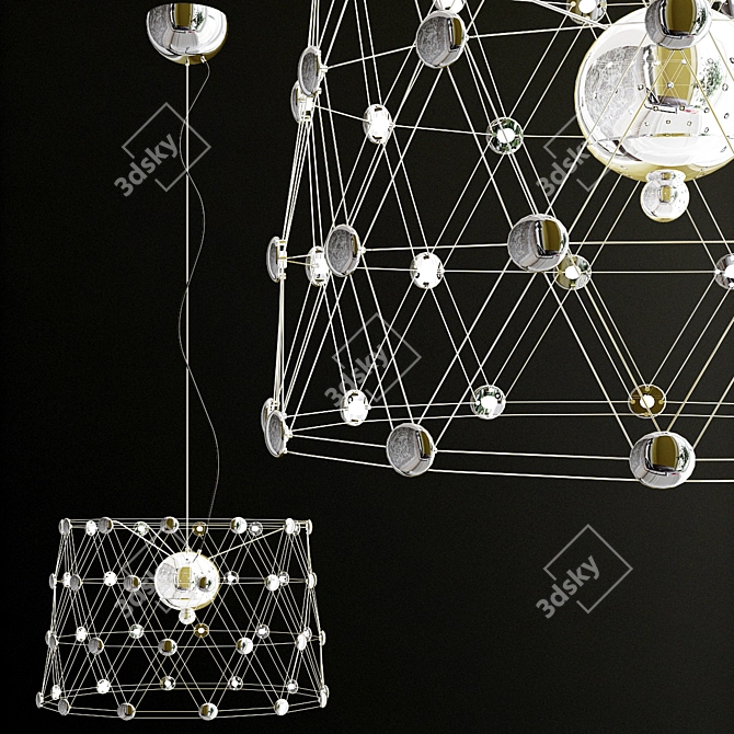 Italian Elegance: Divinare LED Pendant 3D model image 1
