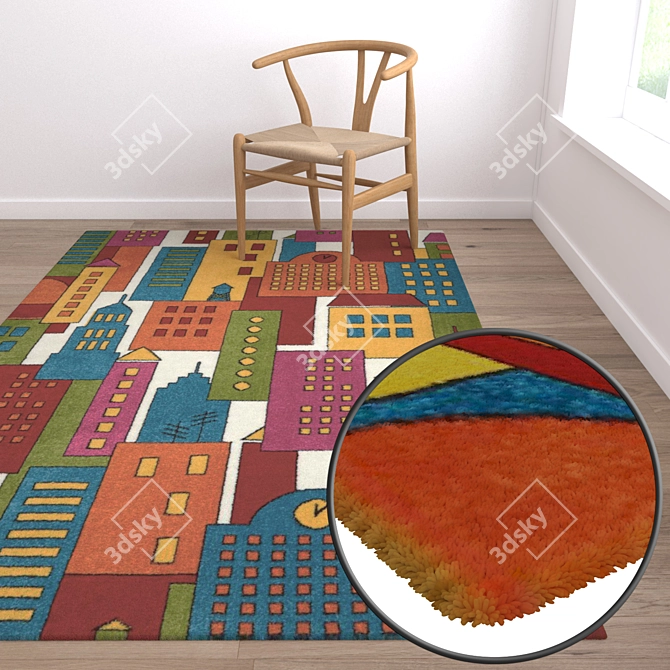 Luxury Carpet Set: High-Quality Textures 3D model image 5