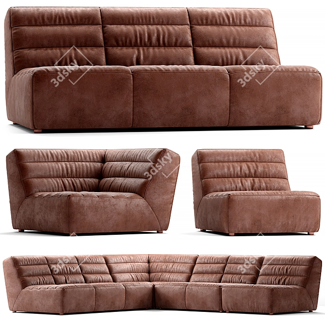 Chelsea Modular Corner Sofa 3D model image 1