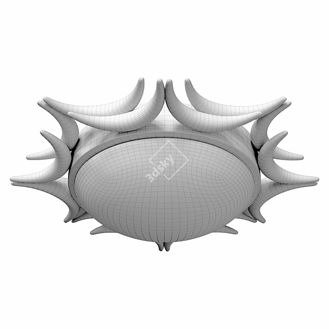 Cima H013CL-03G: Modern Golden Ceiling Lamp 3D model image 3