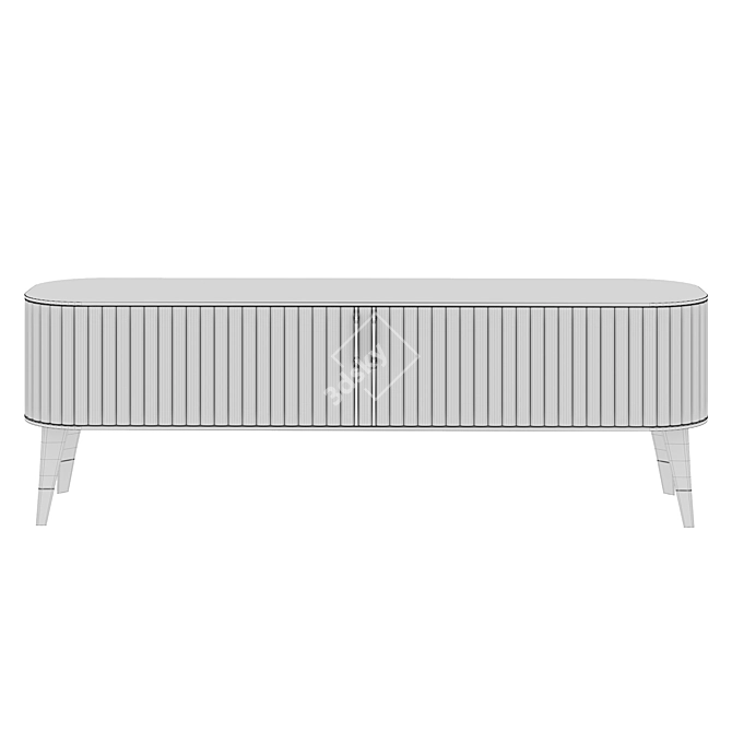 EDEN-ROCK Cherry Wood TV Unit 3D model image 3
