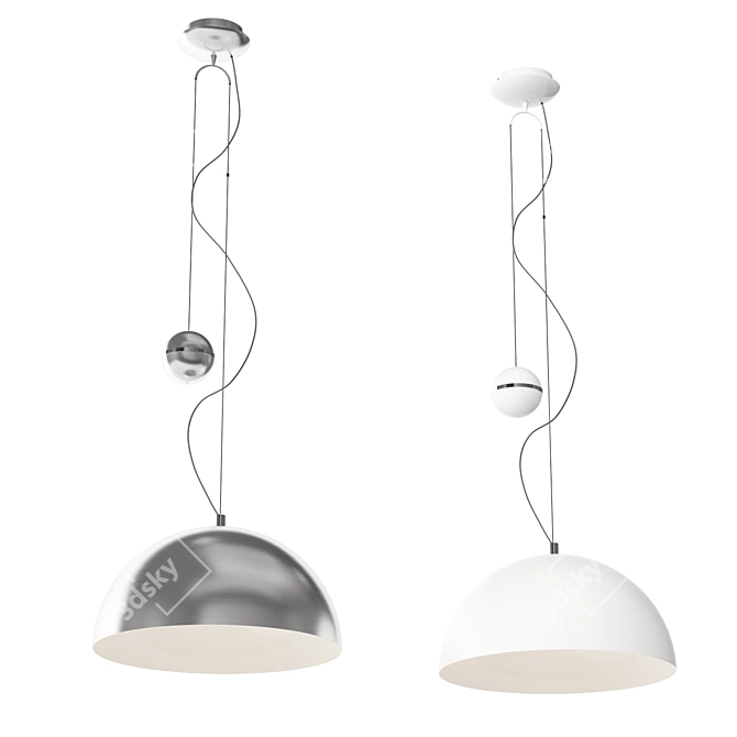 Modern Pacheco Pendant Light Set 3D model image 2