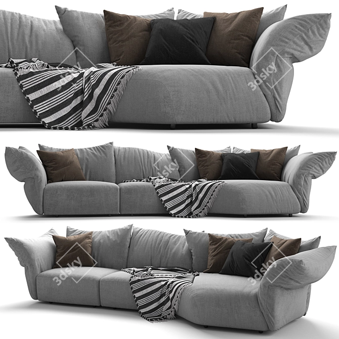 Elegant Standard Edra Sofa 3D model image 1