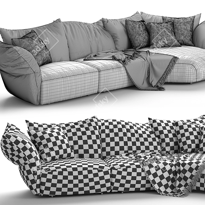 Elegant Standard Edra Sofa 3D model image 5
