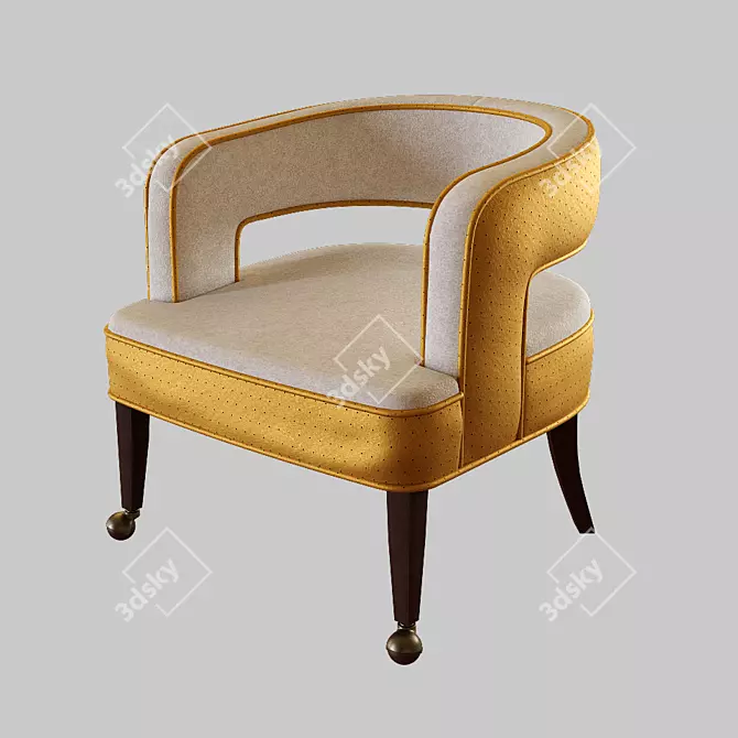Customizable Hayley Accent Chair 3D model image 1
