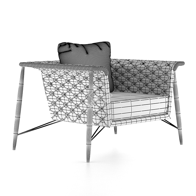 Elegant ILHABELA Armchair 3D model image 2