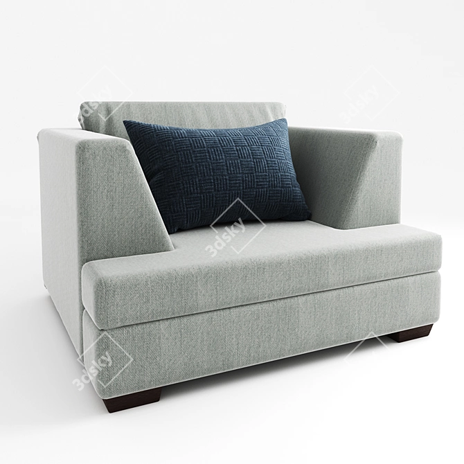 Luxury Giselle Armchair: Elegant Comfort 3D model image 1