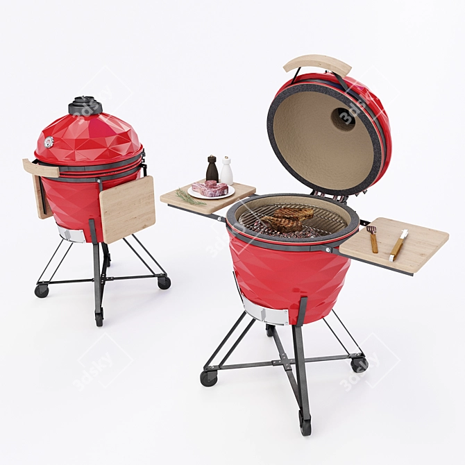 Ultimate Kamado Grill: 2014 Design 3D model image 6