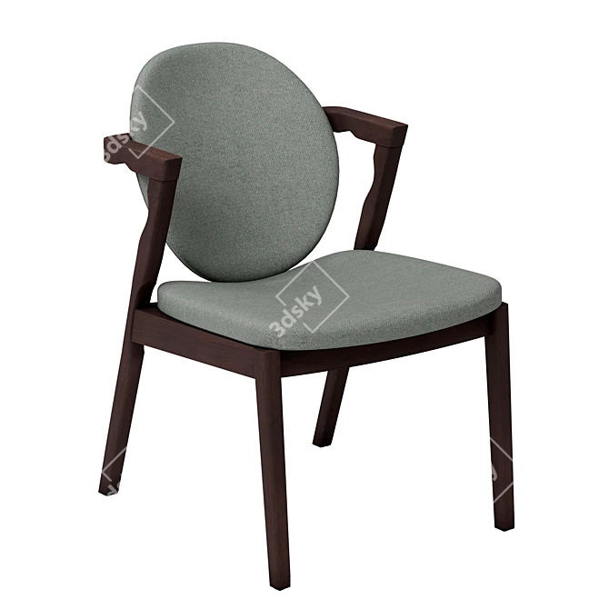 Muar Wooden Chair: Stylish & Comfortable 3D model image 1