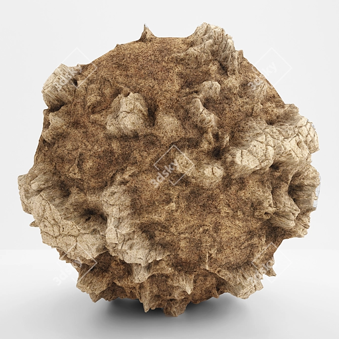 Orange Rock VRAY Cliff - 4k Resolution 3D model image 1