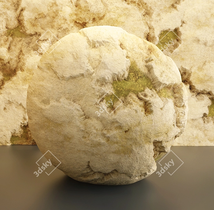 VRay Orange Cliff Rocks 3D model image 4