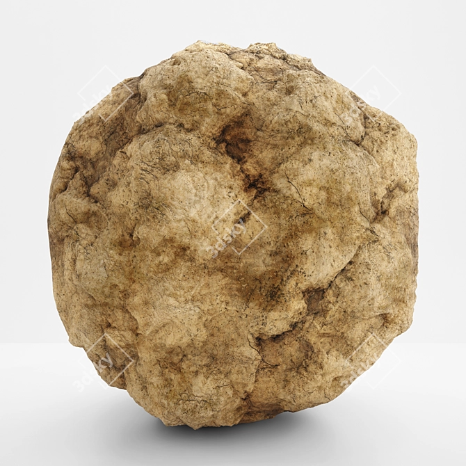 Damaged Cliff Rock VRay 4k 3D model image 1