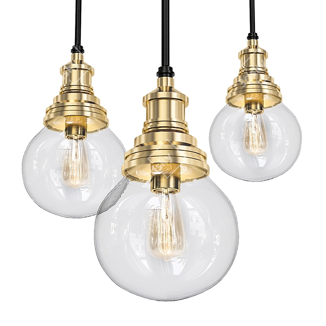 Brooklyn Globe Pendant Lamp 3D model image 1