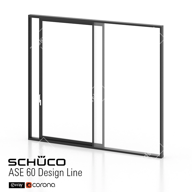 SCHUCO ASE 60 Design Line: Modular, Elegant, Secure 3D model image 3