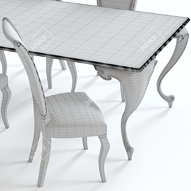 Elegant Rafaello Chair & George Table 3D model image 3