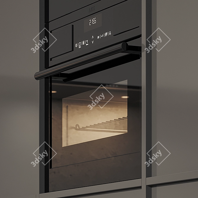 Modern Kitchen Cabinet Set 3D model image 3