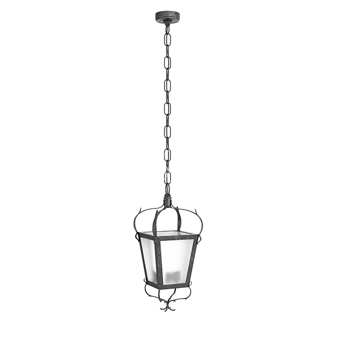 Metal Frame Outdoor Lamp 3D model image 4