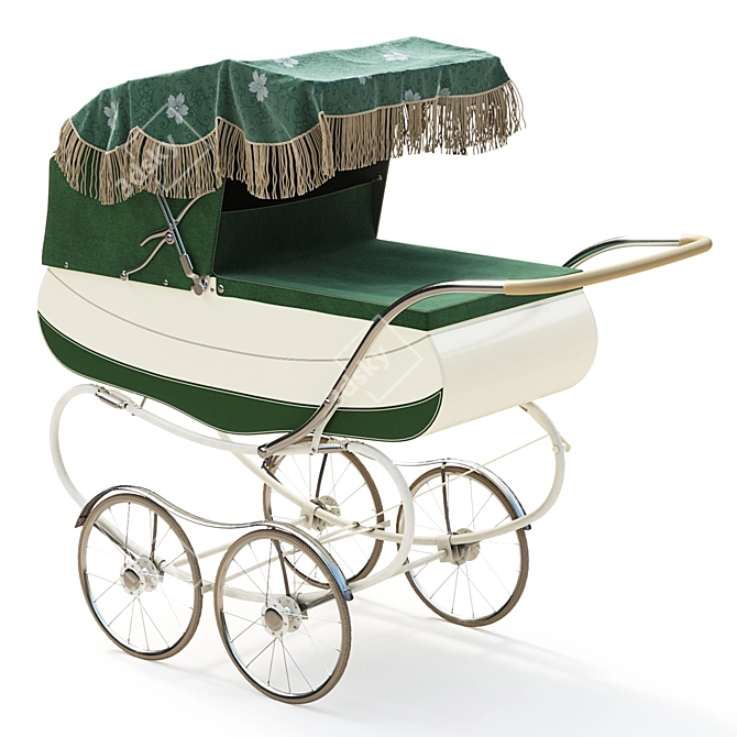 1960s Vintage Restmor Carriage Pram 3D model image 1