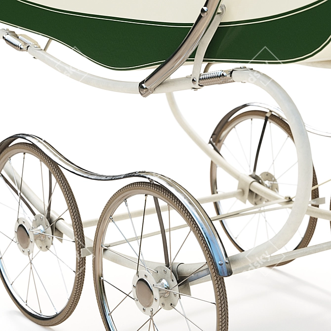 1960s Vintage Restmor Carriage Pram 3D model image 3