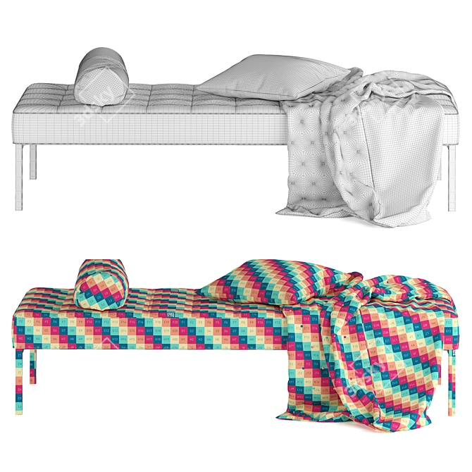 Modern Carmel Daybed - Stylish and Comfortable 3D model image 5