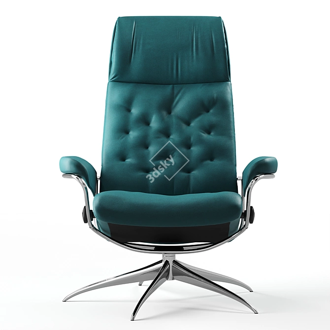 Comfortable and Stylish Stressless Metro Office Chair 3D model image 3