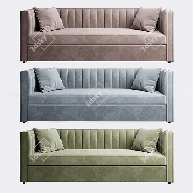 Garda Decor Paolo Sofa - 91x232x74 cm 3D model image 2