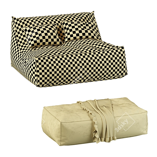 Zoe Lounge Chair: Casual Comfort in Every Size 3D model image 4