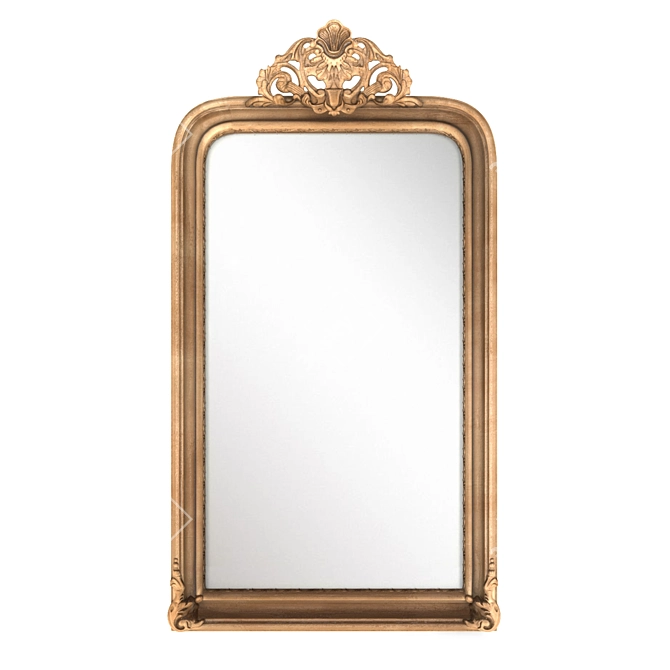 Elegant Gilded Boulogne Mirror 3D model image 1