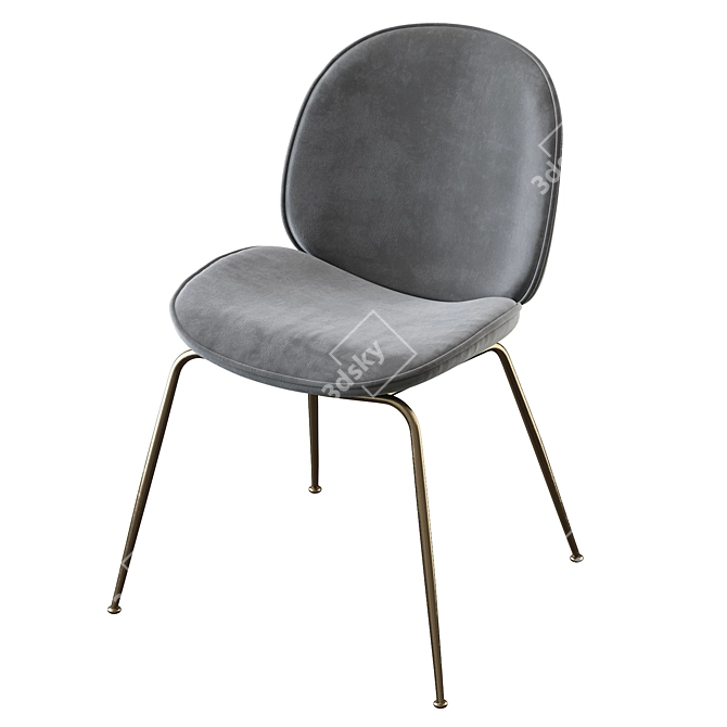 Gubi Beetle Chair: Stylish and Comfortable 3D model image 2