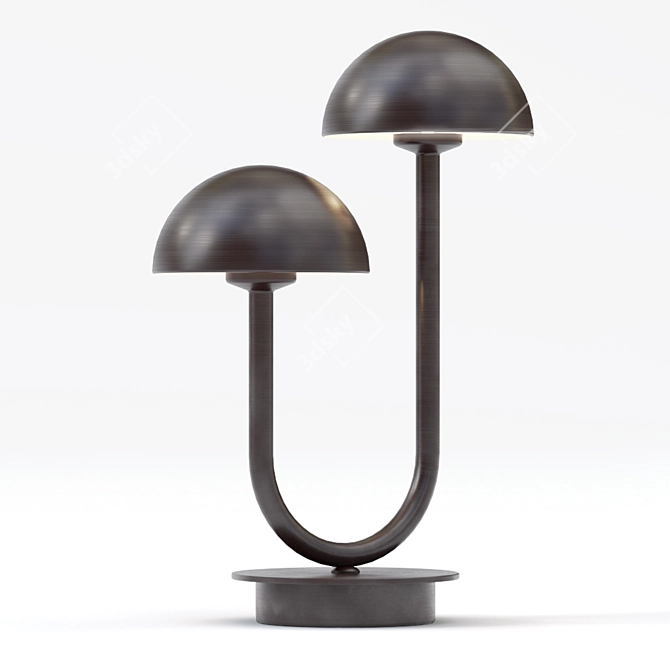 Elegant Mushroom Pendant Lamp 3D model image 1