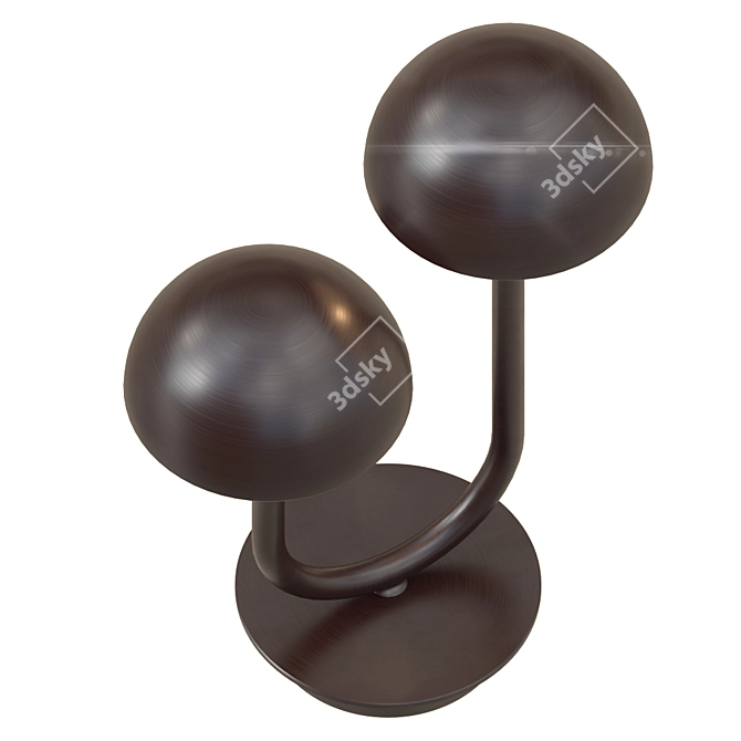 Elegant Mushroom Pendant Lamp 3D model image 3