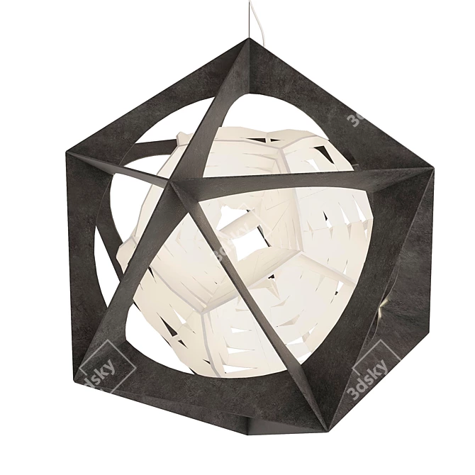 Title: Quasi Light: Futuristic Olafur Eliasson Lamp 3D model image 3