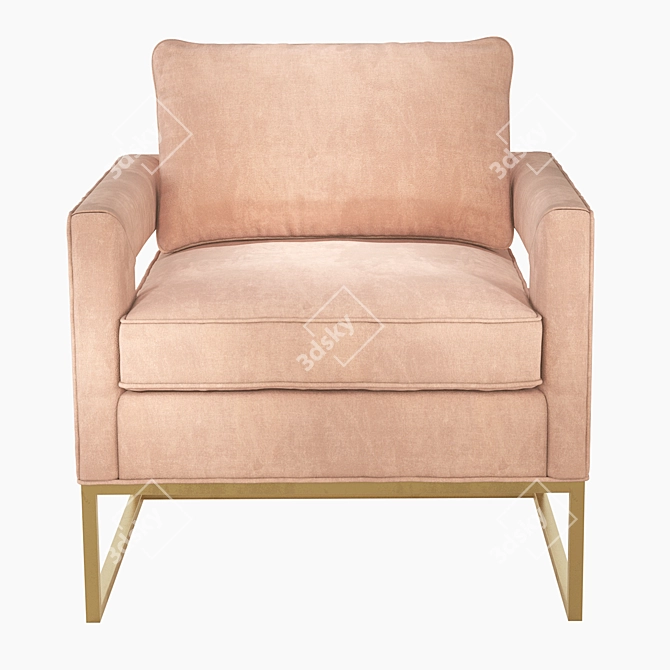  Bevin Accent Chair: Elegant and Stylish Seating 3D model image 2