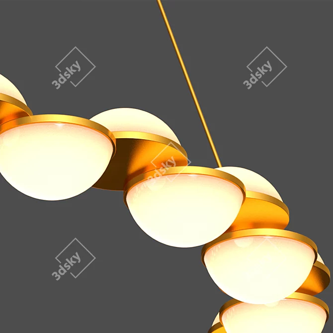 Modern LED Chandelier Lamp 3D model image 4