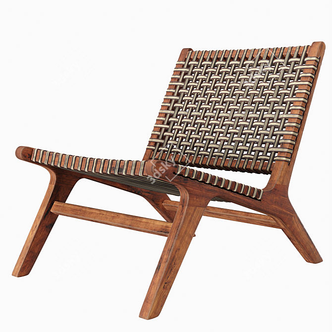 Nairobi Braided Garden Armchair: Elegant Outdoor Seating 3D model image 2