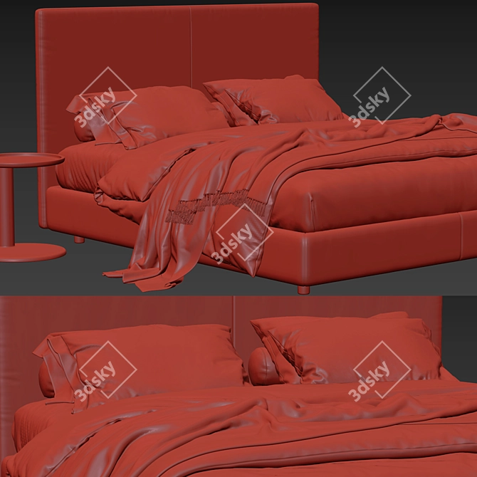 Elevate Your Sleep: Flexform Oltre Bed 3D model image 5