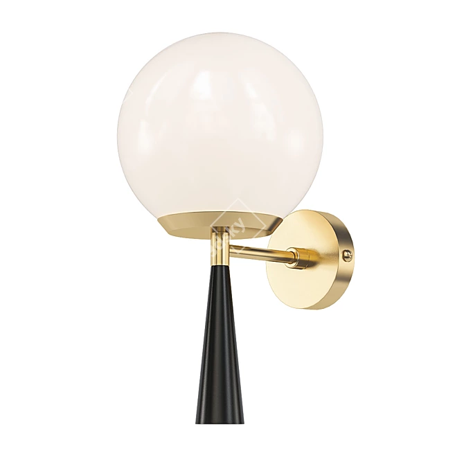 Title: Audrey Black Cedar and Moss Wall Sconce 3D model image 1